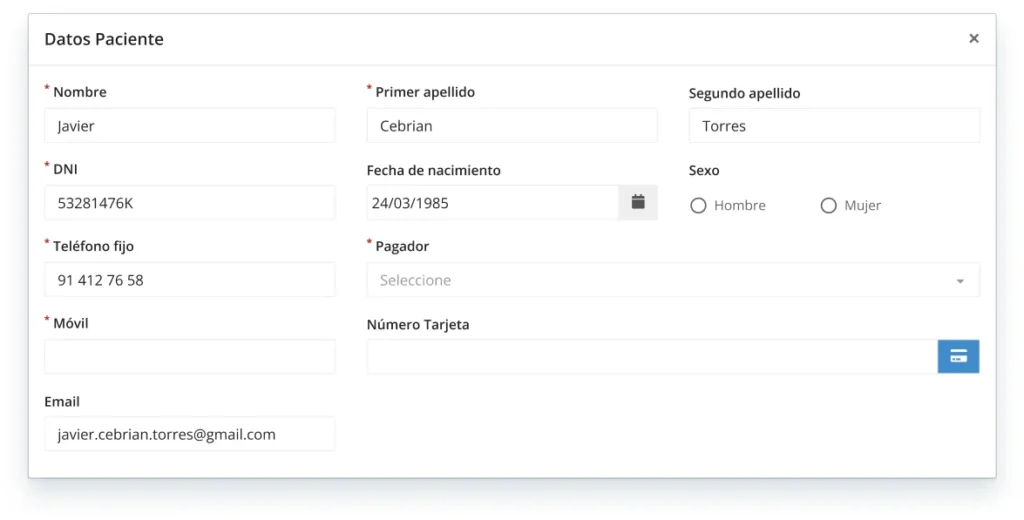 Registro rápido